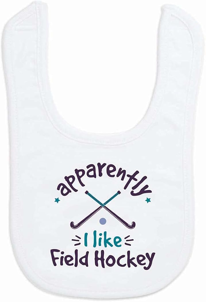 ChalkTalkSPORTS Field Hockey Baby & Infant Bib | Apparently, I like Field Hockey | Microfiber : Clothing, Shoes & Jewelry