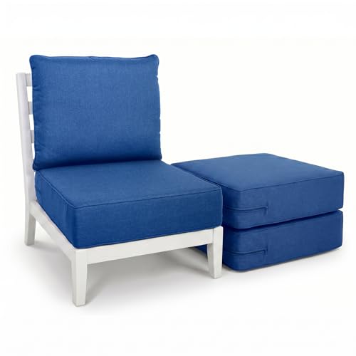 Image of Luxury Outdoor Seat Cushion Set-24 x 24 x 6 Inch Outdoor Chair Cushions Set of 3 with Water Resistant & Removable Cover Outdoor Cushions for Patio Furniture Chair Sofa Couch