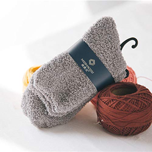 Women Yoga Pilates Soft Warm C𝐨zy Socks Home Men Boy Soft Bed Floor Socks Fluffy Warm Winter Color (Grey, One Size) Gray #TOP1
