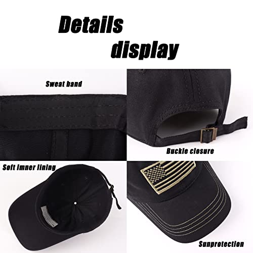 Image of LANGZHEN Unisex Baseball Cap 100% Cotton Fits Men Women Washed Denim Adjustable Dad Hat