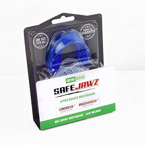 Safejawz Mouthguard For Braces, One Size Re-Mouldable Mouth Guard With Case For Boxing, Basketball, Football, Mma, Lacrosse, Hockey And All Contact Sports (Ice Blue) #TOP7