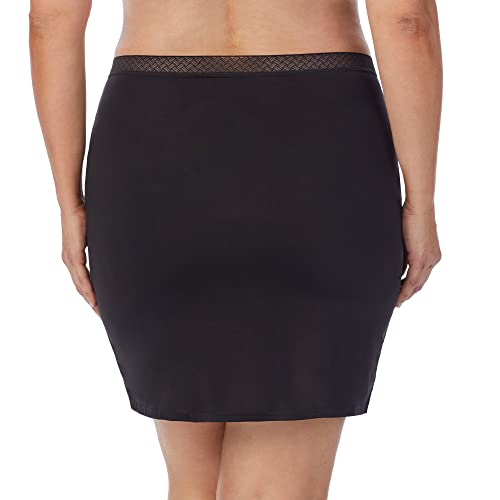 Jones Ny Women's No Dig Lace Waistline 18" Above The Knee Half Slip, Black, Xl #TOP2