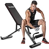 Bronze Times Weight Bench Adjustable, Strength Training Bench for Full Body Workout Foldable Incline Decline Exercise Bench with Fast Folding for Home Gym