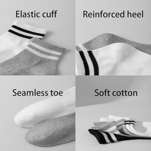 Womens Ankle Socks Cotton Striped Sock Low Cut Socks Retro Vintage Athletic Running Sock2