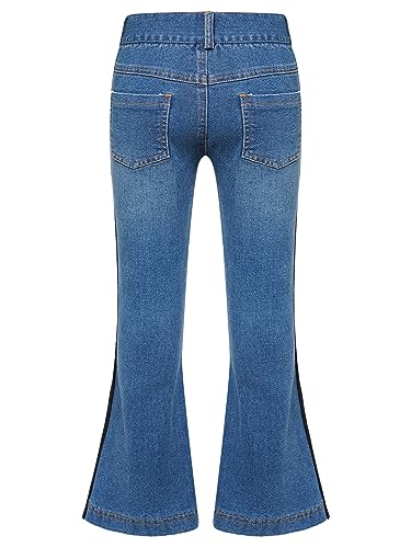 Aislor Girls Flare Pants Kids Bell Bottoms Ruffle Bowknot Flare Denim Pants Leggings Trousers Jeans with Tassel Hem2