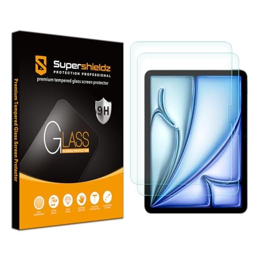 Supershieldz (2 Pack) Designed for iPad Air 11 inch (M2, 2024 Release) Screen Protector, [Tempered Glass] Anti Scratch, Bubble Free