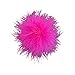 Detachable HOT PINK Feather Pom Pom Shoe Clips Set of 2