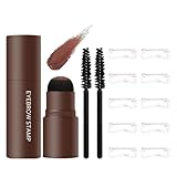 MOLZINY 12pièces pochoirs à sourcils Poudre de maquillage pour sourcils imperméable et longue durée Avec 12 pochoirs Formation et coloration rapides Convient pour les débutants