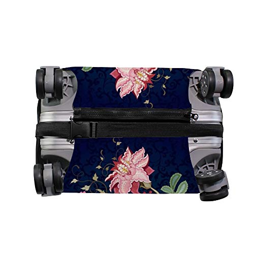 Housse de bagage rose fleur en polyester élastique durable CHEHONG - 3