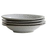 Lieferumfang: 1 Teller House Doctor - Rustic - Suppenteller - Keramik - grau/braun Ø 25cm