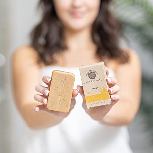It's Our Choice No Plastic Bottle Honey Handmade Pine Tar Soap Bar, Hot Press Soap – Biodegradable Sustainable & Natural Body Wash For Men & Women (Honey, 3.8) #TOP3