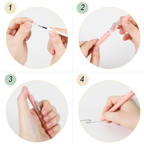 Image of FIOVER Cat Pens, 4Pcs 0.5mm Black Ink Fine Point Pens for Journaling