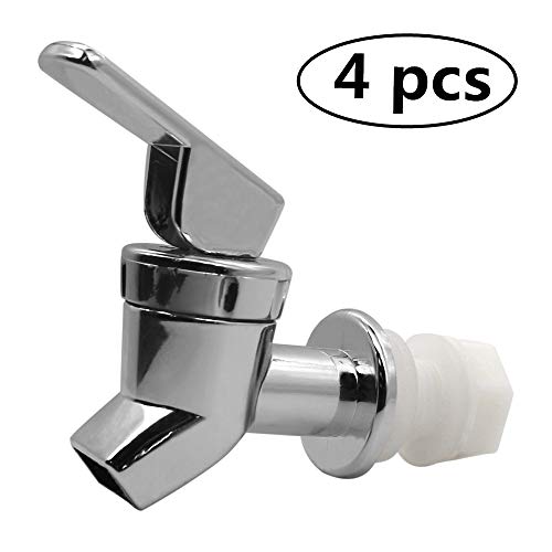 MUGLIO Beverage Dispenser Silver Replacement Spigot fits 5/9''(14mm) Opening - Food Grade Plastic