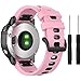 Compatible with Garmin Fenix 6S Sapphire Watch Bands, Fenix 5S Bands, 20mm Quickfit Silicone Replacement Band Straps Wristband Bracelet Fit for Garmin Fenix 5S Plus, Fenix 6S Pro (Pink)