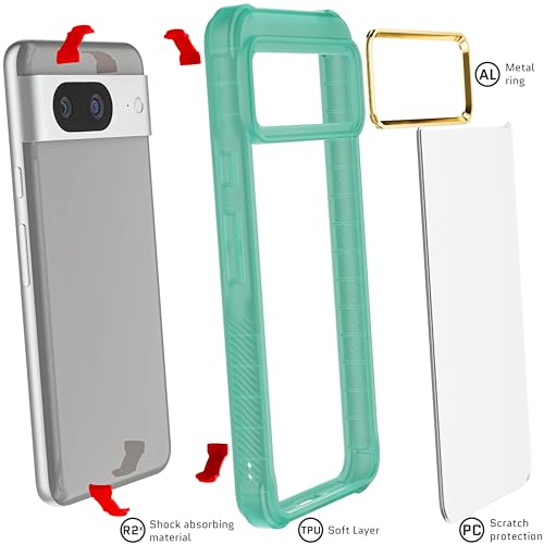 Coque Google Pixel 8 Ghostek Covert bleu sarcelle compatible induction - 5