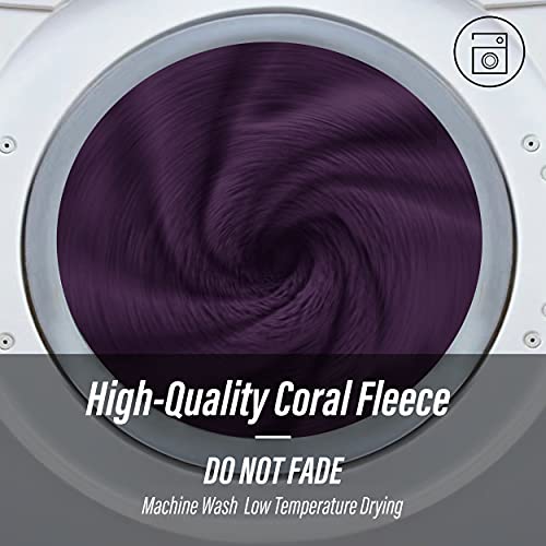 Moonqueen Ultra Soft Towel Set - Quick Drying - 2 Bath Towels 2 Hand Towels 2 Washcloths - Microfiber Coral Velvet Highly Absorbent Towel For Bath Fitness, Bathroom, Sports, Yoga, Travel (Plum, 6 Pcs) #TOP5