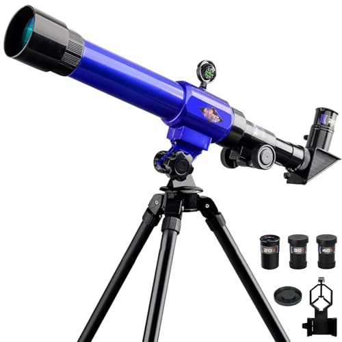 Ideal Swan Telescope for Kids Astronomical Refractor Telescopes Portable Kids Telescope for Astronomy Beginners 20X 30X 40X Childrens Telescopes with Adjustable Tripod Phone Adapter