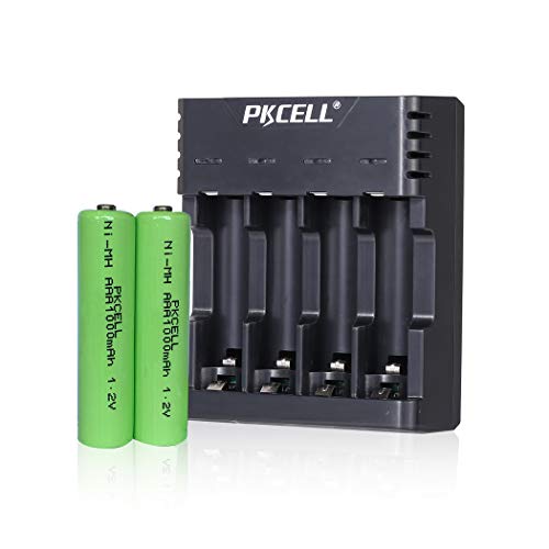 AA Rechargeable Battery NI-MH 1.2v 1Ah 2pc with 1pc USB Plug Charger in 4 Charging Slot