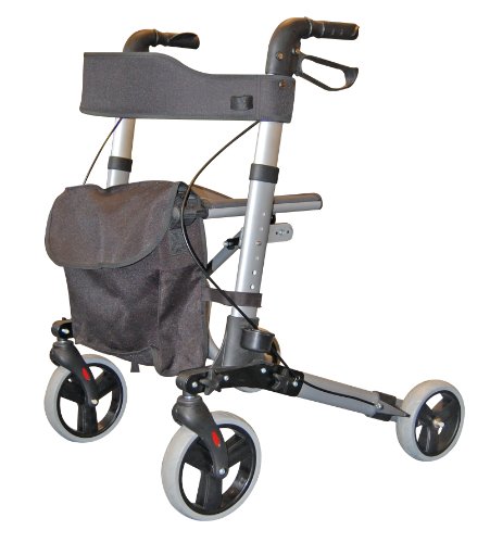 Roma City Walker Deambulatore rollator pieghevole e leggero, a 4 ruote