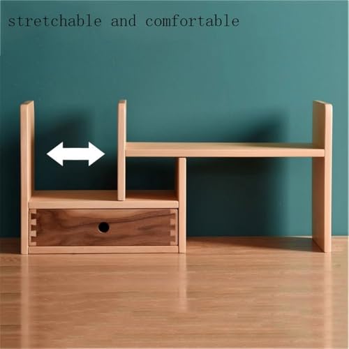 Bibliothèque de bureau en bois noble avec tiroirs de rangement rétractables