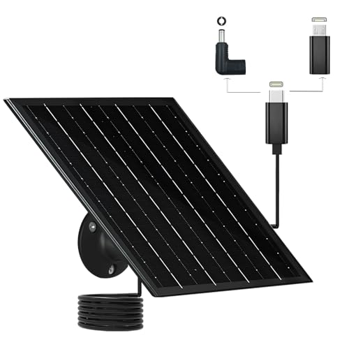 Solar Panel for Security Camera IP65 Waterproof USB 5V 6W