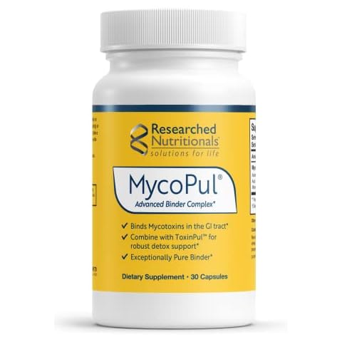 Researched Nutritionals Activated Charcoal Pills for GI Detox Support - MycoPul - Humic & Fulvic Acid for to Support Mold Detox - Helps Bind Mycotoxins in The GI Tract (30 Capsules) Cover