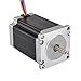STEPPERONLINE Nema 23 Stepper Motor 2.83Nm 4A 8-Wire 6.35mm Dual Shaft CNC Mill Lathe Router