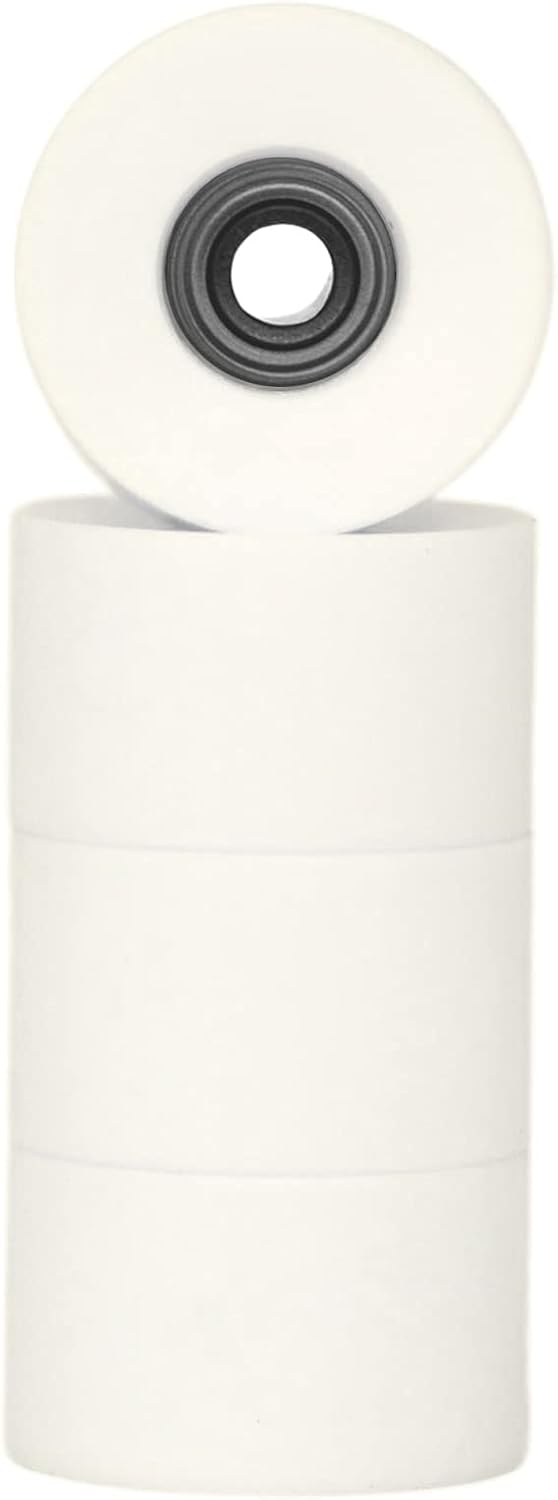 Teak Tuning Apex 61D Urethane Fingerboard Wheels - Cruiser Style, Bowl Shaped, 8.7mm Diameter - ABEC-9 Stealth Bearings - Made in The USA - Cream Colorway