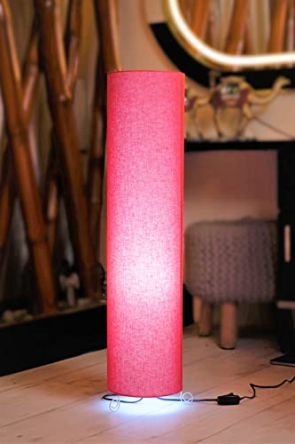 Image of Cotton Fabric Floor Lamp for Bedroom's Desk Lamp for LivingRoom, Bed Room, Office | Night Stand Dimmable Room Floor Lamp for Reading Corner Lamp (Red)