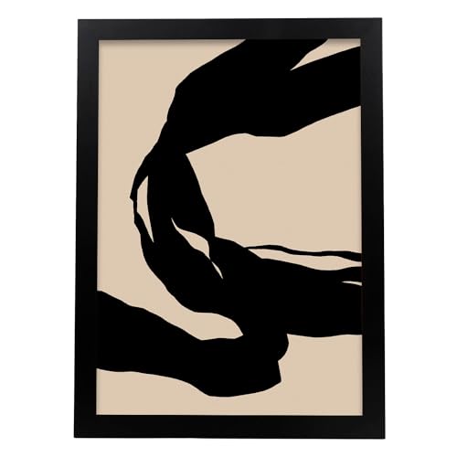 Nacnic Raffish Color Strand Poster. In Assorted Scribble Decorative frame for your living room, bedroom, home. Wall art print. Sizes A3 with Black Frames