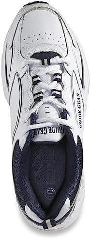 Guide Gear Lace Up Walking Shoes for Men, Comfortable Shoes for Work, Casual Working White/Navy | Image 6