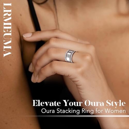 18K Gold Plated Stacking Rings for Oura Ring, Rhinestone Diamond Style, Smart Health Ring Accessories for Women3