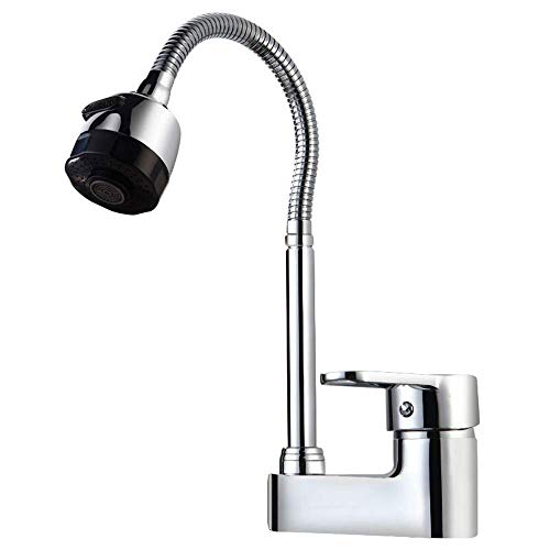 Robinet de lavabo rotatif universel double commande eau chaude et froide