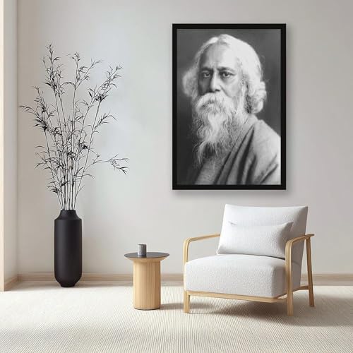Cadre à suspendre Rabindranath Tagore, solution déco murale sans perçage - 7
