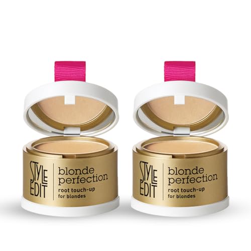 Image of Style Edit Root Touch Up Powder | Temporary Hair Color for Gray Roots and Thinning Hair | Salon-Quality, Transfer-Resistant Hair Concealer | Medium Blonde, 0.14 oz (Pack of 2)