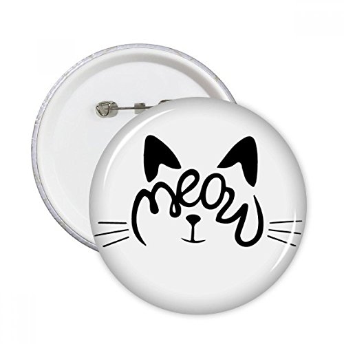 Cadeau de chat Meow Citation badge DIYthinker idée originale