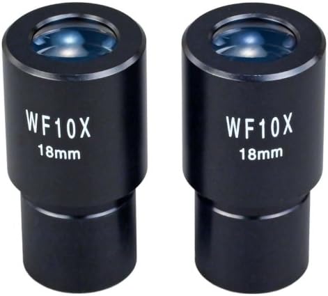 OMAX A Pair WF10X/18 Widefield Microscope Optical Eyepieces 23.2mm Dia