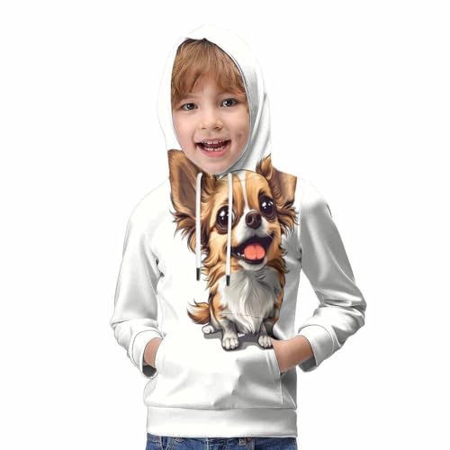 Sweat à capuche Chihuahua imprimé 3D pull enfants manches longues