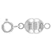 Sterling Silver 9 mm Magnetic Clasp Converter for Necklaces & Bracelets Italy, Extra Large