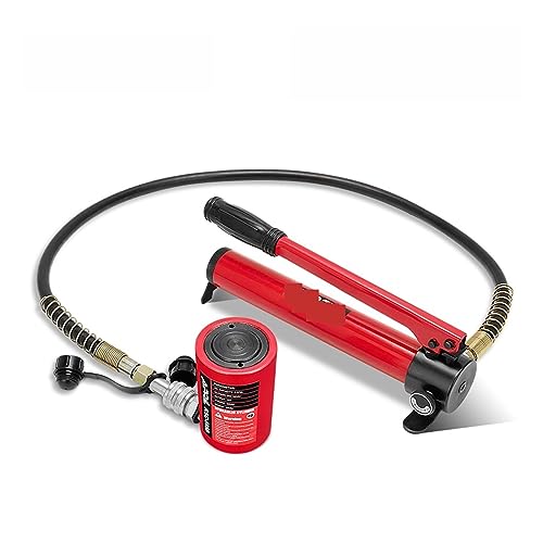 Vérin ulique de type court RSC-1050 Cric de levage ulique avec sortie de course 10T de 50mm avec pompe à main ulique CP-180 Outil Hydraulique