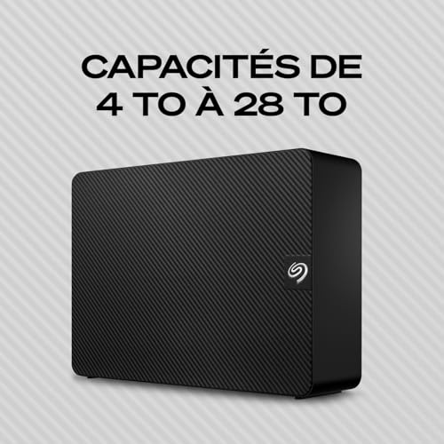 Seagate Expansion Desktop 4To, Disque Dur Externe HDD, 3.5 pouces, USB 3.0, PC & Notebook, Services Rescue (STKP4000400)