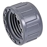 sourcing map 20 Stücke PVC Gewindekappe, PT1/2 Rund Verschlusskappe mit Innengewinde für Gartenprojekt und Außenwasserleitungsende, Grau