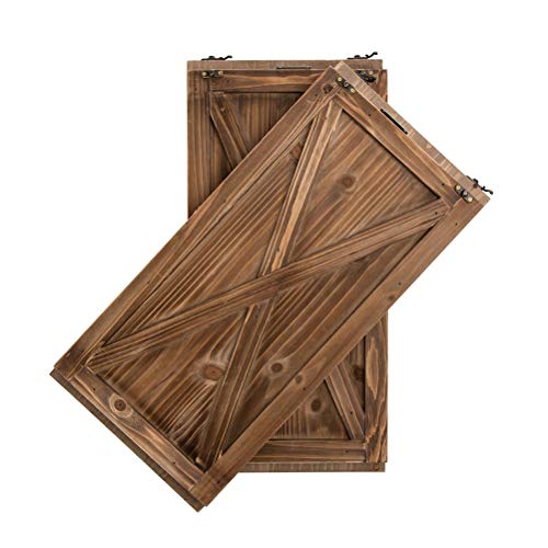 Glitzhome Natural Wooden Tree Collar Christmas Tree Skirt Tree Box Tree Stand Cover, 22" L #TOP3