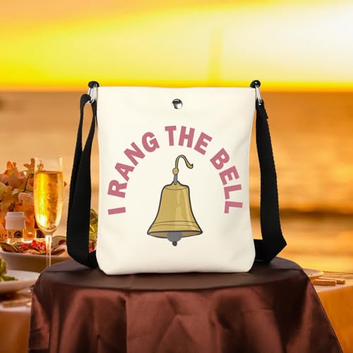 WCGXKO Cancer Survivor Gift Cancer Messenger Bag Chemo Gift I Rang the Bell Survivor Crossbody Bag3