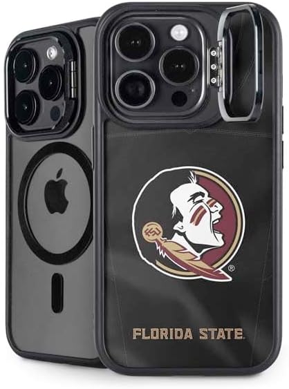 Skinit Kickstand Phone Case Compatible with iPhone 16 Pro Max - Officially Licensed Florida State FSU Seminoles Maroon Design