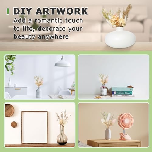 6 Bündel Trockenblumenstrauß Mini Echten Trockenblumen zum Basteln Boho Trockenblumenstrauß Klein Handgemachter Blumenstrauß Getrocknete Blumenstrauss DIY Trockenblumen Blumen Deko für Bilderrahmen