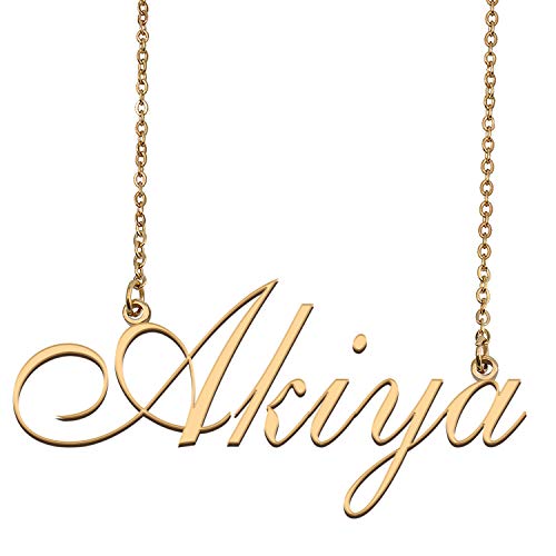 HUAN XUN Personalized Custom Any Name Necklace for Women Akiya