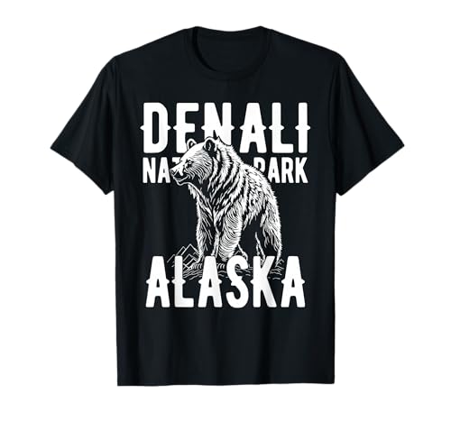 Parque Nacional Denali, Alaska, EE. UU., Diseño estilo oso Camiseta