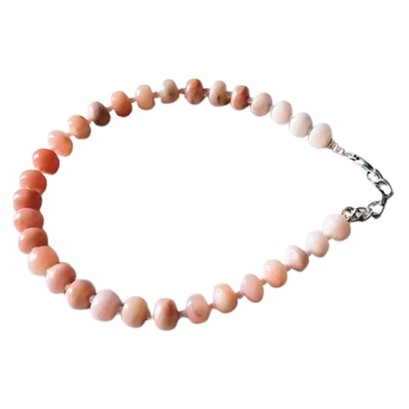 Bracelet opale rose 6 mm LKBEADS, le cadeau idéal avec fermoir réglable argent