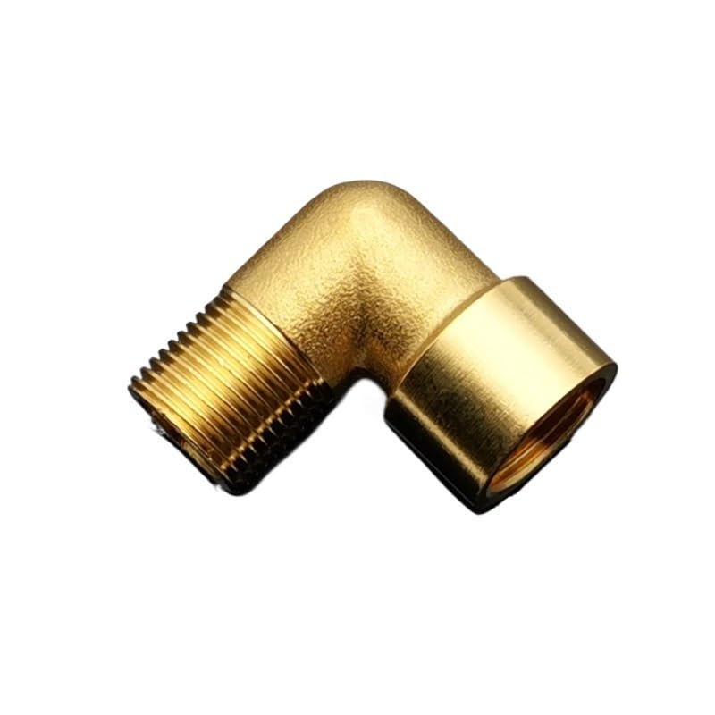 1 pieza 1/8 "1/4" 3/8 "1/2" 3/4 "1" hembra X rosca macho 90 grados codo de latón conector de instalación de tuberías acoplador for agua combustible cobre(Female To Male,2")